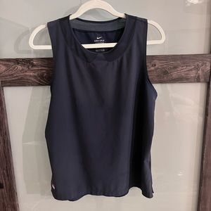 Nike Womens Pro Dri Fit Solid Navy Tank Top Size Medium
